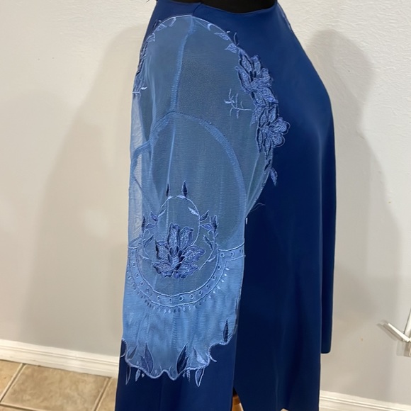 Free People Long-sleeve Blue Tunic Size L - Picture 2 of 4